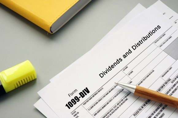 Close-up of 1099-DIV